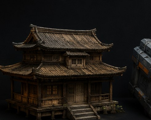 Japanese Wooden House — 3D model by Amir Ali Tavakol