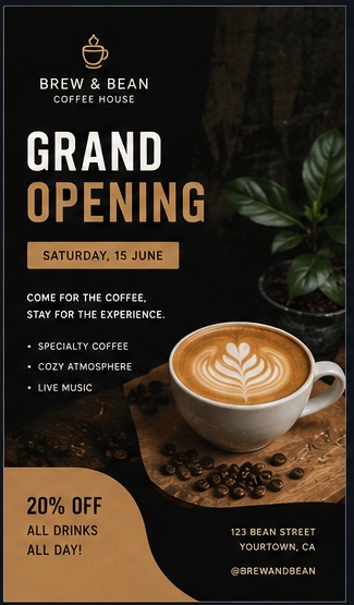 Brew & Bean — Grand Opening — 3D model by Amir Ali Tavakol