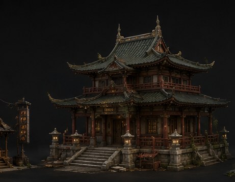 Asian Pagoda — 3D model by Amir Ali Tavakol