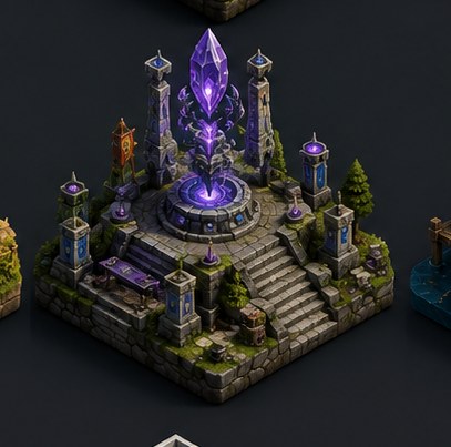 Arcane Crystal Shrine — 3D model by Amir Ali Tavakol