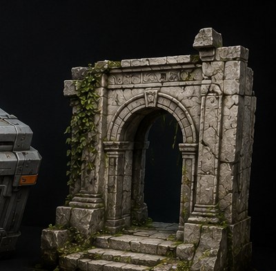 Ruined Stone Arch — 3D model by Amir Ali Tavakol