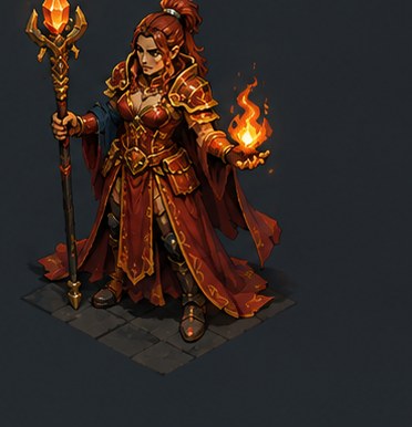 Fire Sorceress — 3D model by Amir Ali Tavakol