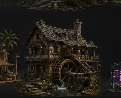 Watermill Cottage — 3D model by Amir Ali Tavakol