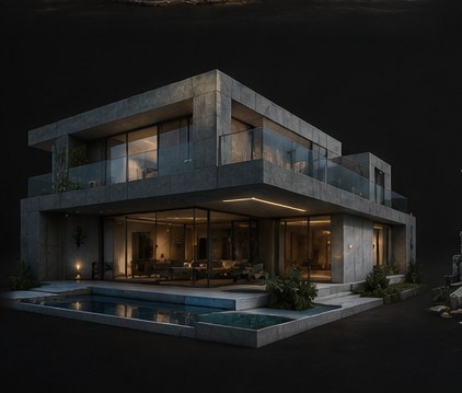 Modern Concrete Villa — 3D model by Amir Ali Tavakol