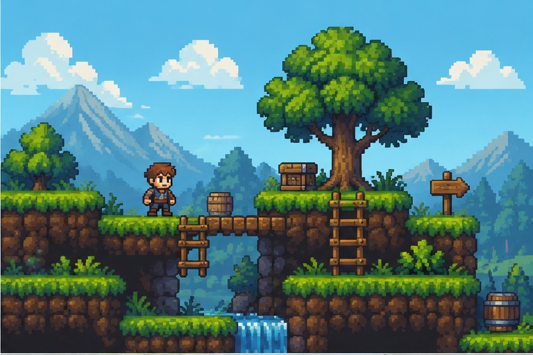 Platformer Level — 3D model by Amir Ali Tavakol