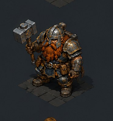 Dwarf Warrior — 3D model by Amir Ali Tavakol