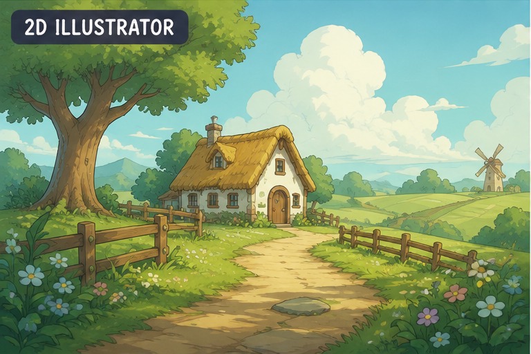 Countryside Cottage — 3D model by Amir Ali Tavakol