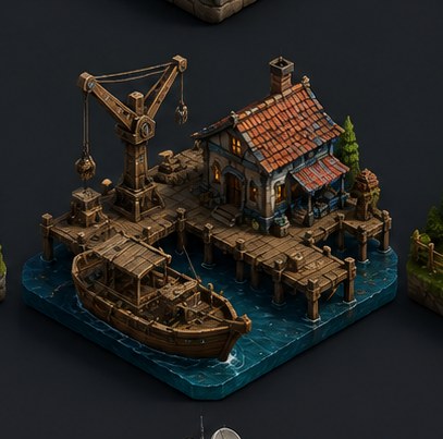 Harbour Dock — 3D model by Amir Ali Tavakol