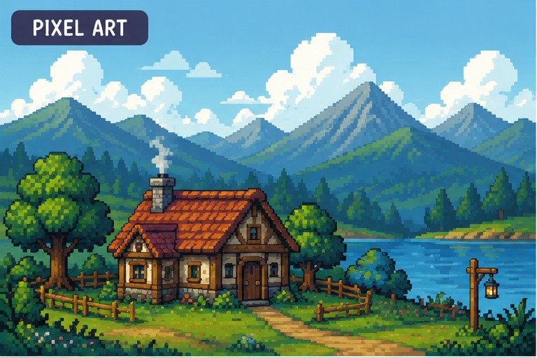Cottage by the Lake — 3D model by Amir Ali Tavakol