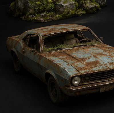Rusted Muscle Car — 3D model by Amir Ali Tavakol